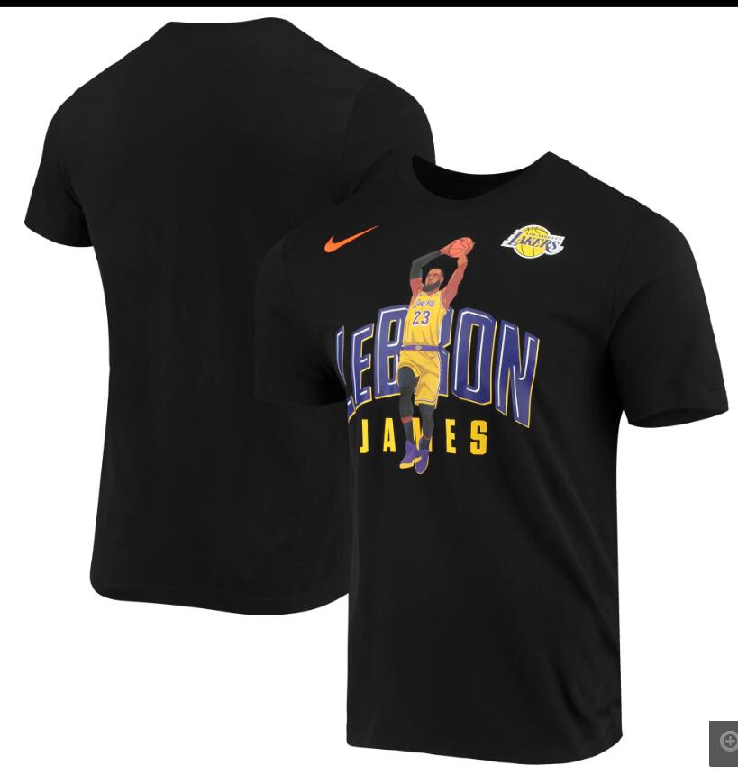 2020 NBA Men LeBron James Los Angeles Lakers Nike Hero Performance TShirt  Black